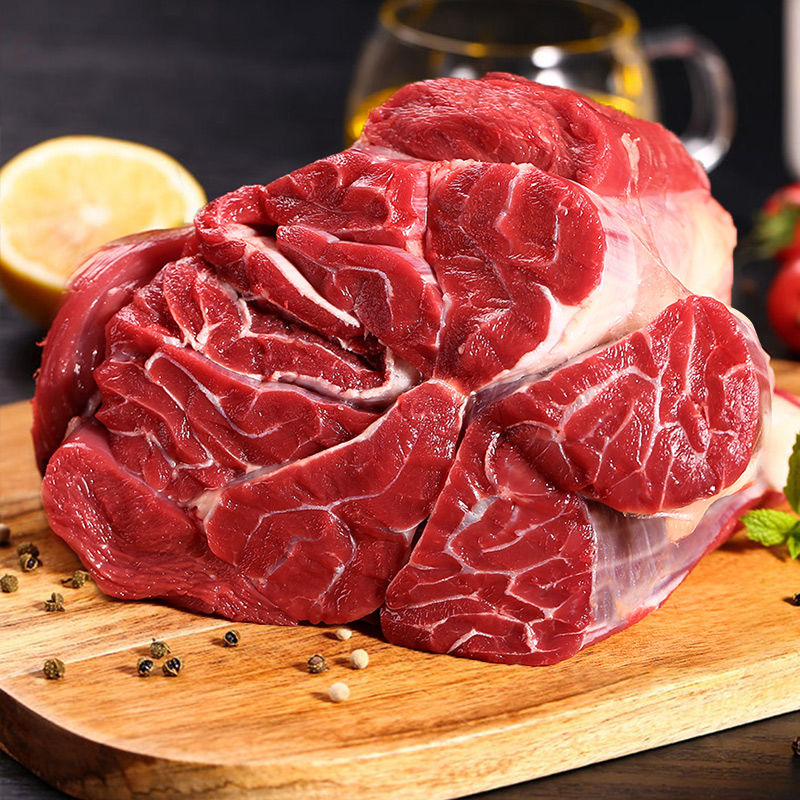 【鲜牛腱子】国产安格斯黑牛谷饲300天五花趾三花趾清真包邮4斤装