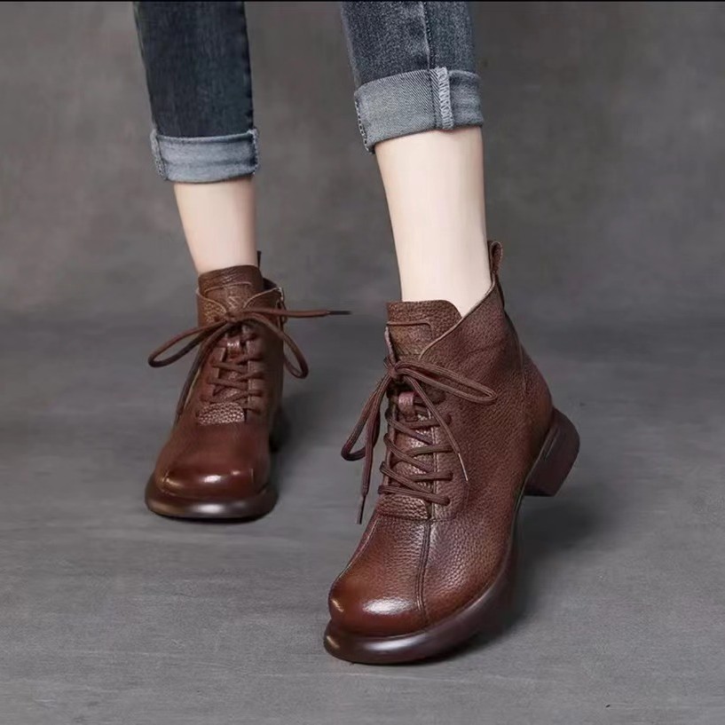 【豆姐定制】冬季妈妈棉鞋舒适中老年雪地靴保暖靴软底防水防滑