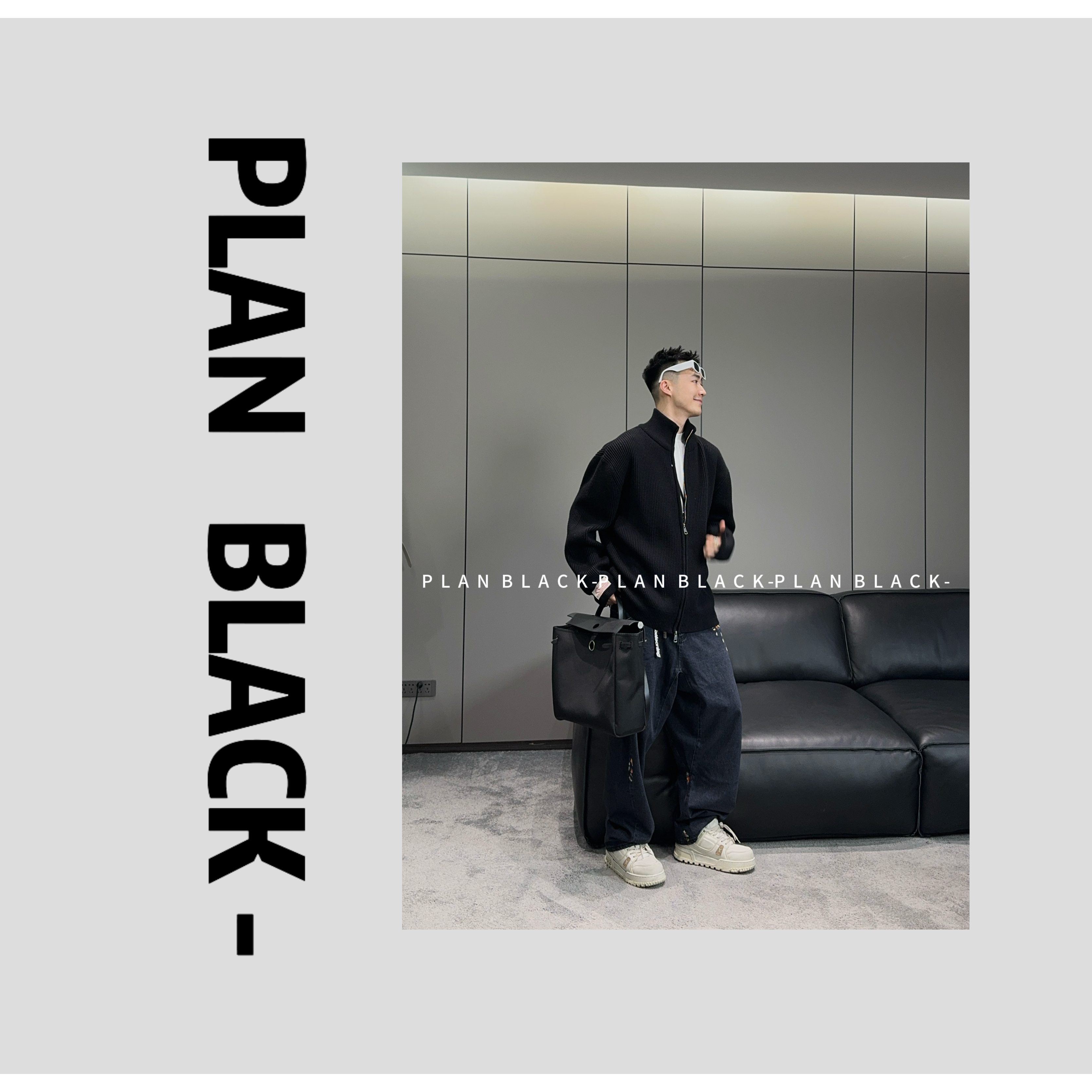 RICH陈发财【R标拉链开衫】小立领很高级！针织外套老钱风外搭3985