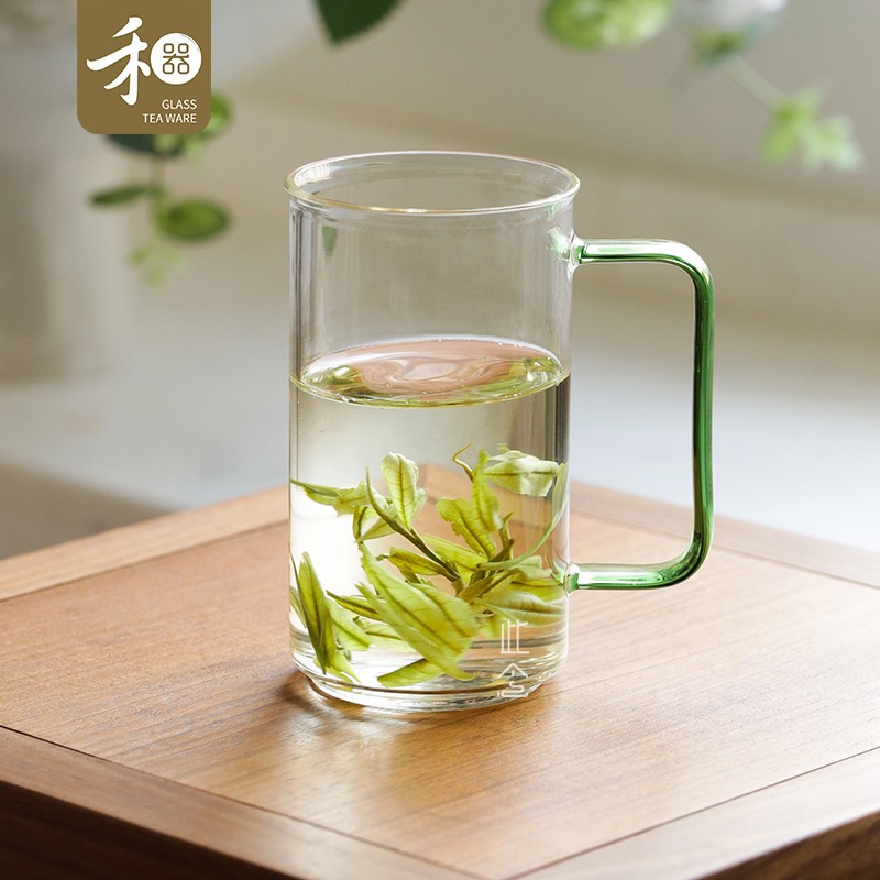 禾器.清怡杯，防烫耐热玻璃侧把家用水杯和器泡茶杯高档茶具大容量