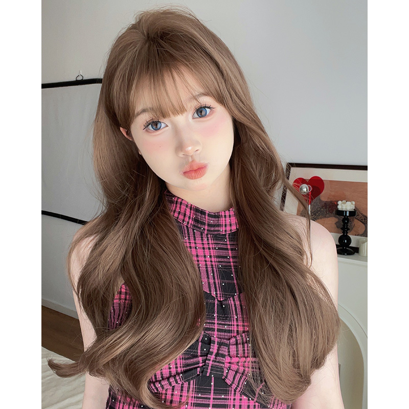 【雯雯专属】蜜茶亚麻气质辣妹整顶假发时尚女大波浪长卷发假发头套