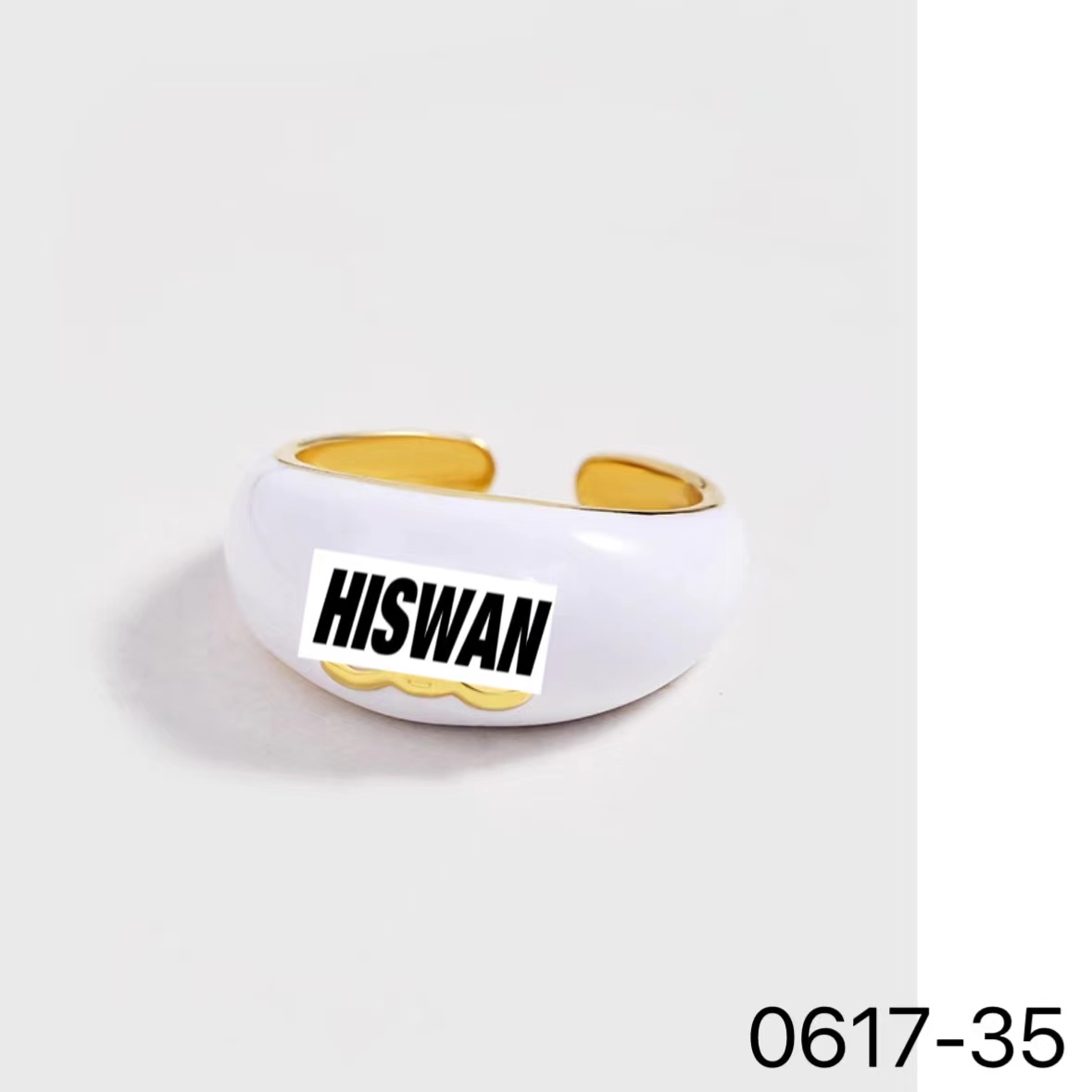 铜合金戒指 0617白色时尚小众百搭潮流简约轻奢设计感个性戒指