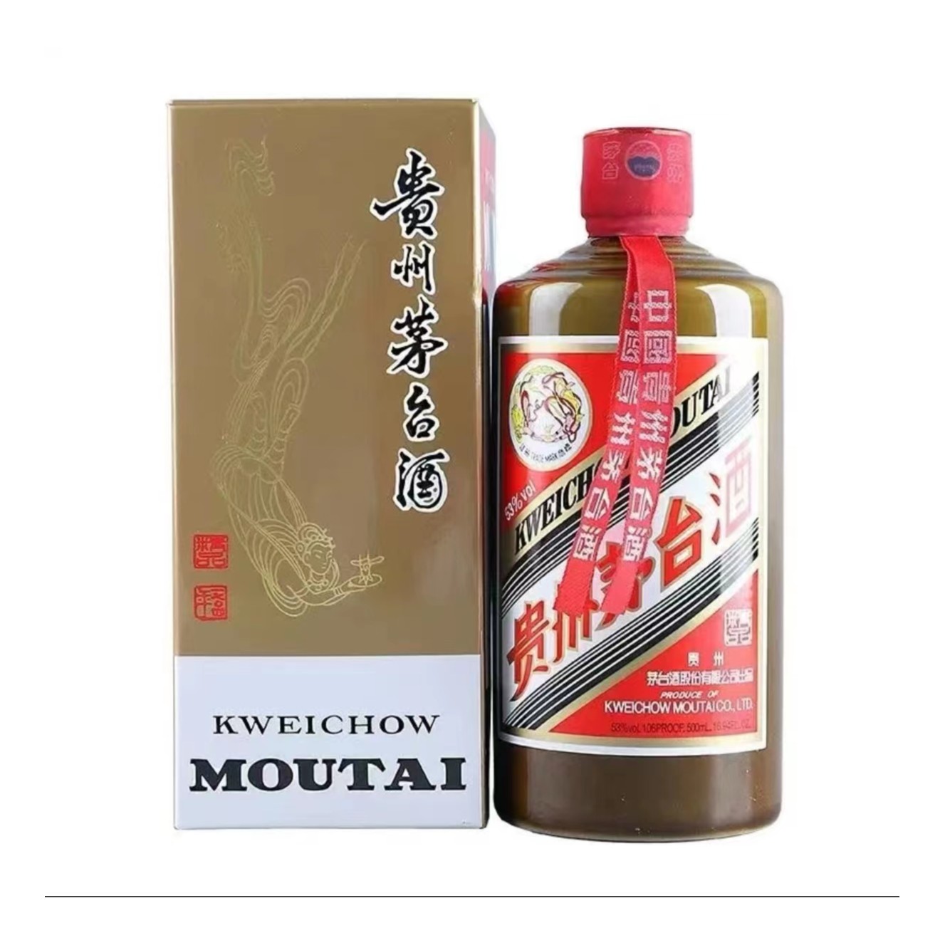 元族贵州53度精品单瓶礼盒装酱香型白酒500ML53%Vol