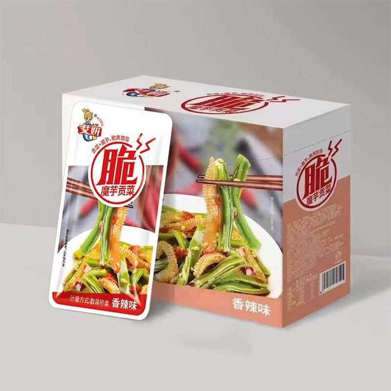 魔芋脆笋贡菜宿舍即食经典零食酸辣香辣混合味下饭菜网红小吃食物