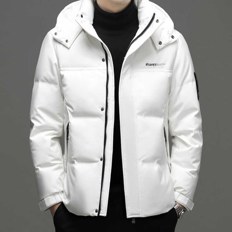 英国大牌男士轻奢休闲保暖冬季加厚款连帽可脱羽绒服男装时尚蓄热