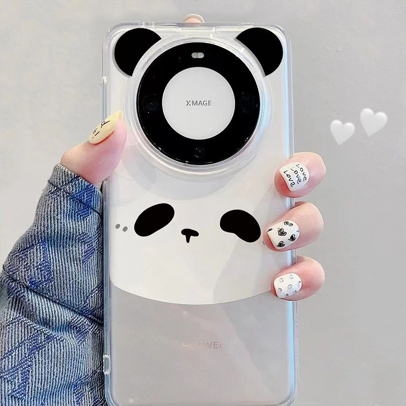 熊猫耳朵华为mate60pro手机壳苹果15女iPhone遥遥领先mate60荣耀