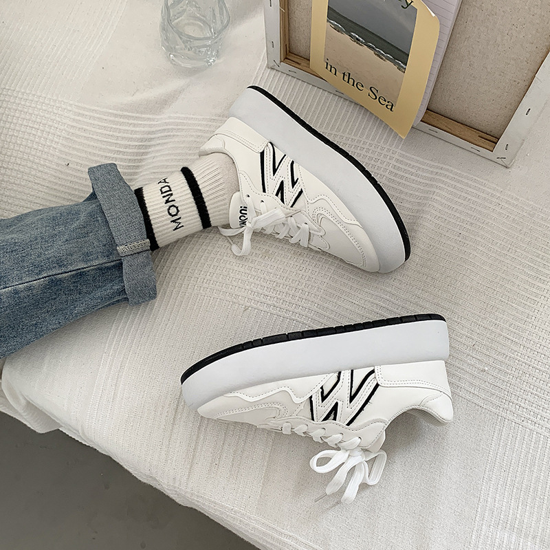 秋冬季回力休闲大头鞋平厚底运动鞋女2023新款小白鞋学生运动板鞋