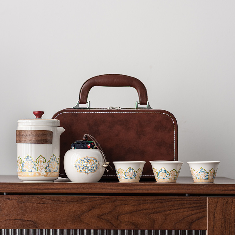 顶狮龙旅行茶具便携式功夫茶具套装日式户外快客杯节日公司礼品