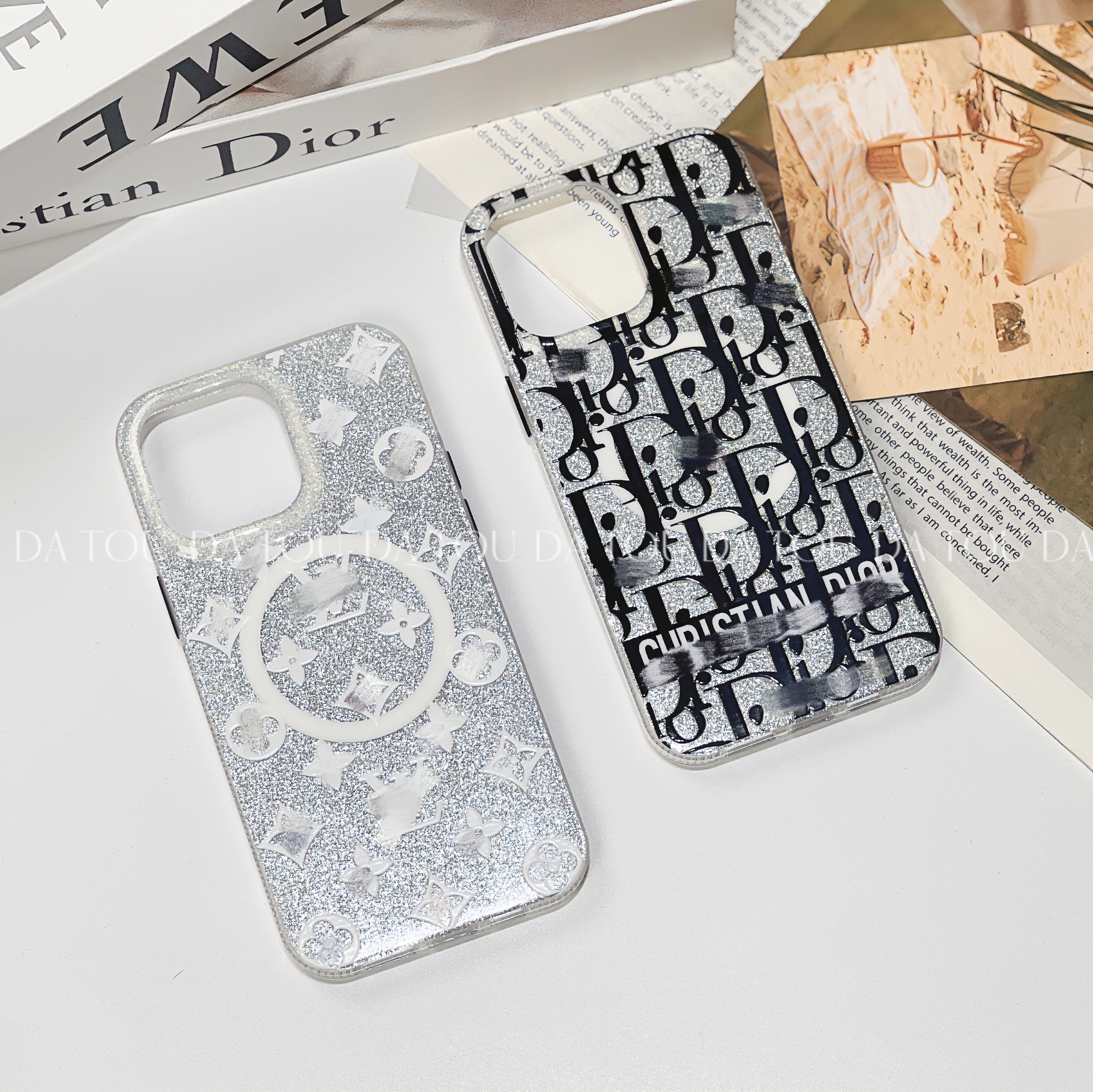 小众个性潮牌闪粉强磁吸iPhone15promax全包防摔手机壳苹果14/13