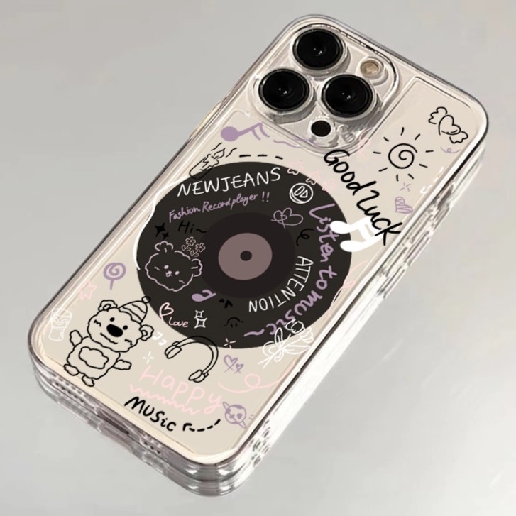 【专享0.01】音乐光盘Phone15plus手机壳苹果14华为小米vivo全包opp