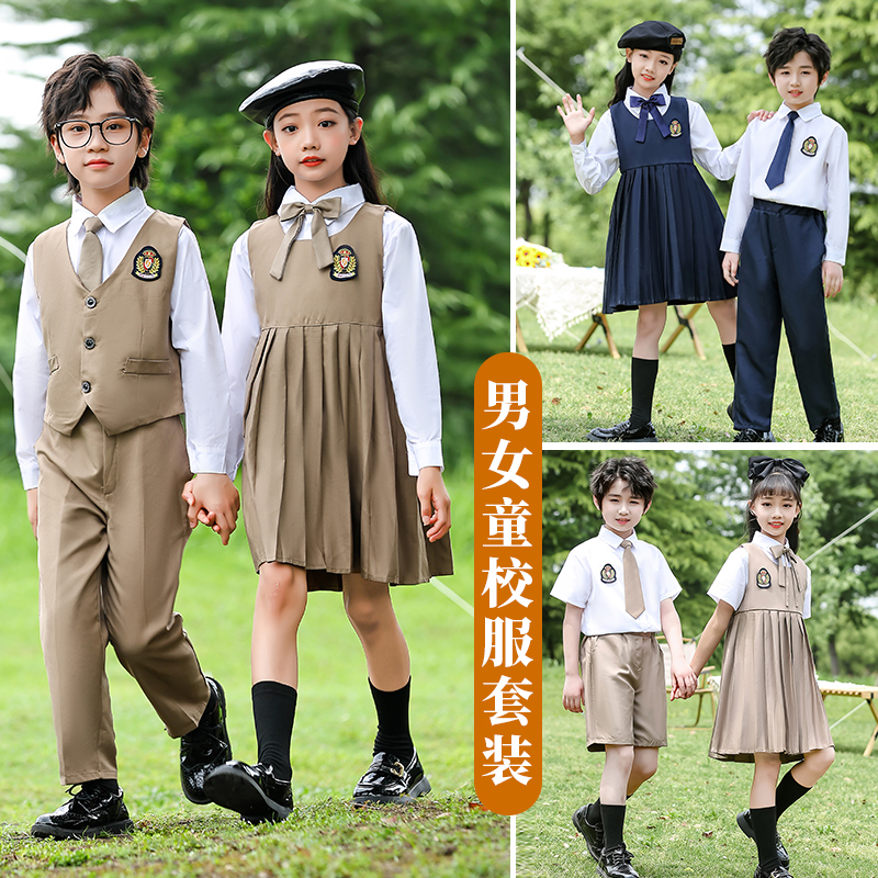 儿童合唱服演出服幼儿园园服学生班服英伦学院风毕业朗诵表演服装