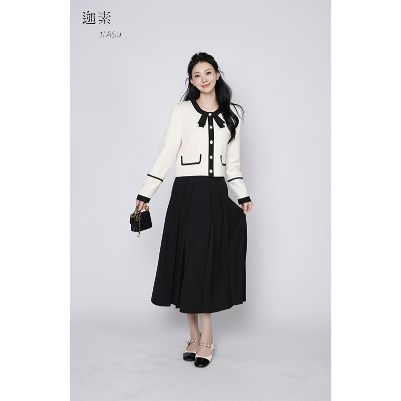 迦素JIASU【茶花女】2023秋季新款时尚气质显瘦法式小香风套装S209