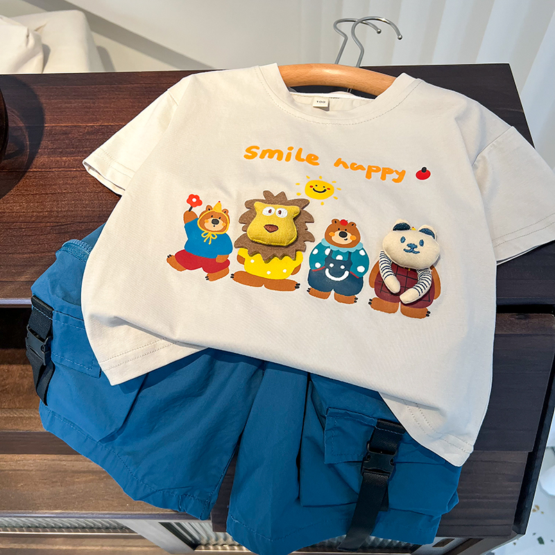 男童夏装短袖T恤2024年新款夏季儿童上衣