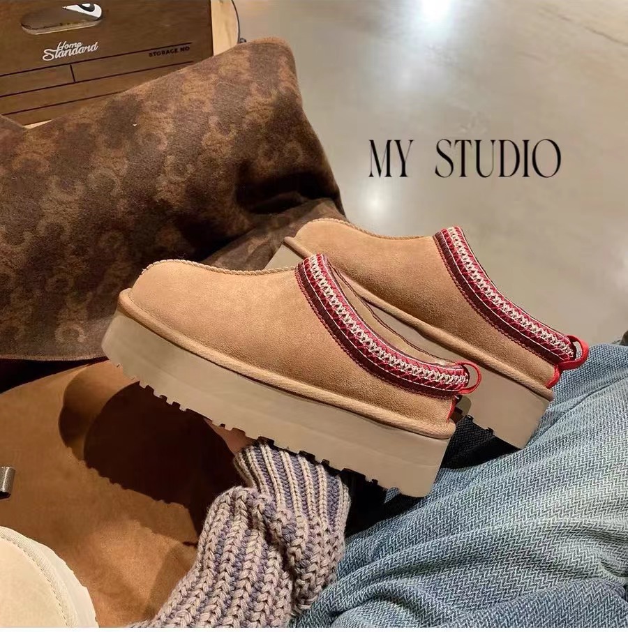 MYstudio加绒加厚低帮棉鞋毛毛厚底保暖雪地靴女款冬季
