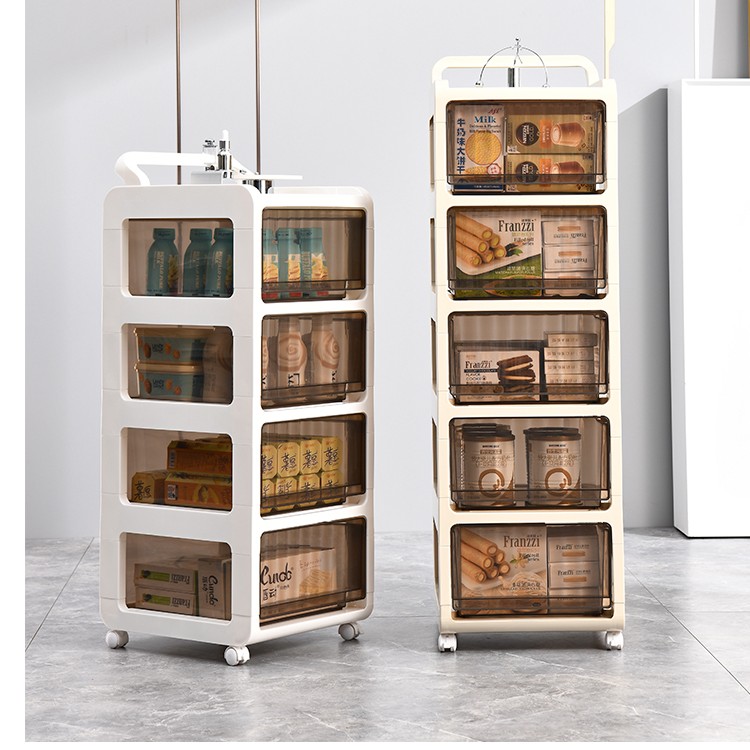 【免安装拆才即用】高奢推车储物收纳柜高密度板材多功能零食柜