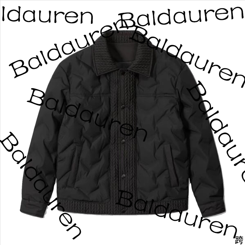 【Baldauren 】设计师款麦穗时尚男士白鸭羽绒服百搭保暖修身外套
