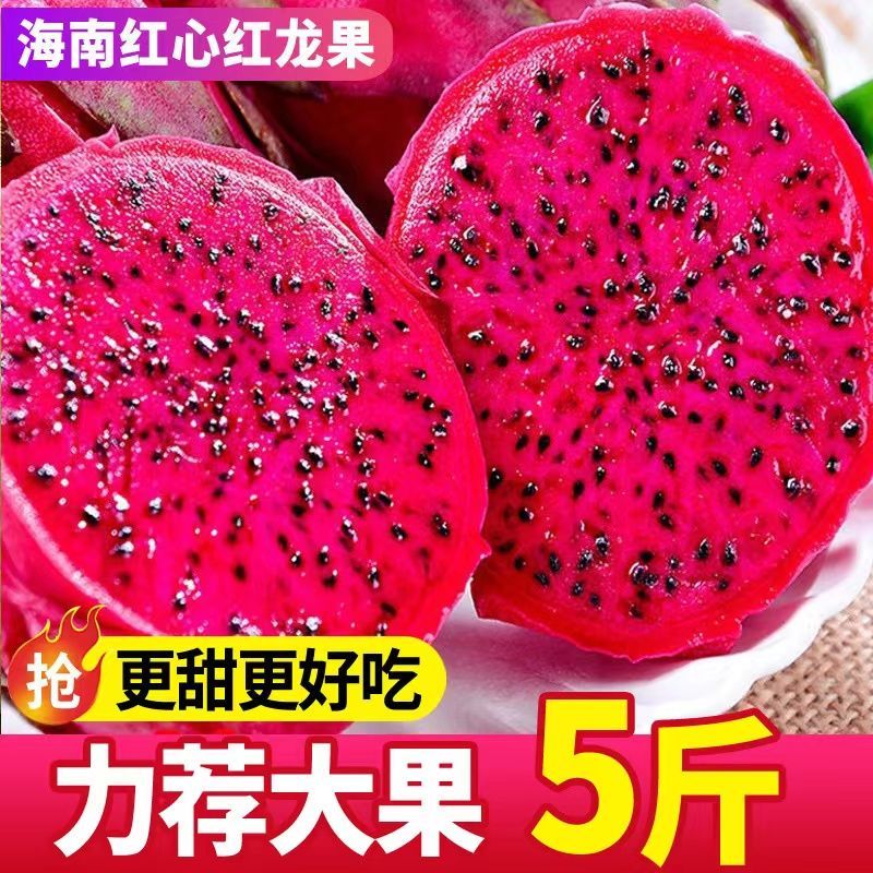 德哥【热卖款】广西金都一号水果红心火龙果皮薄4.8-5斤新鲜香甜
