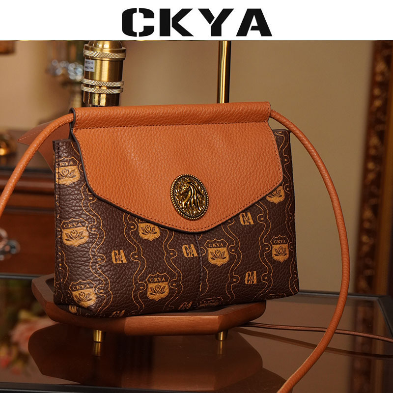 【粉丝专属】时尚百搭斜跨复古手机包气质印花女包1128