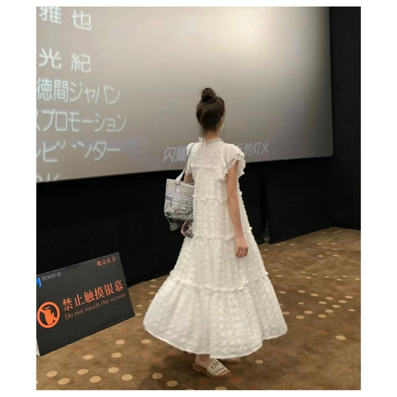 浪漫诗集重工小飞袖仙女连衣裙2023夏季新款法式甜美初恋连衣裙
