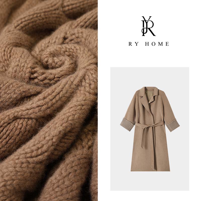 【容雨RYHOME】澳洲手工缝制经典款双面羊毛大衣W1590
