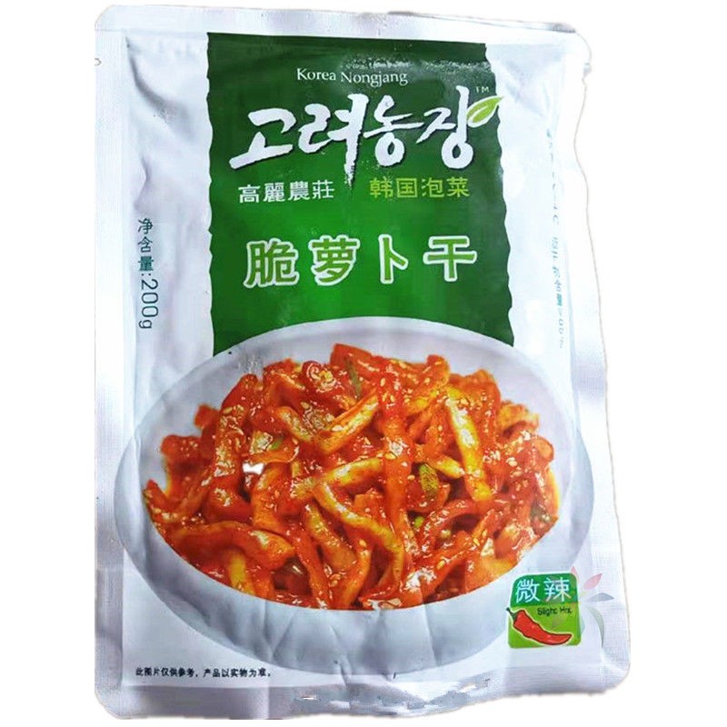 高丽农庄萝卜干200克*2袋装韩式泡菜开袋即食微辣味/0lb蔬菜组合