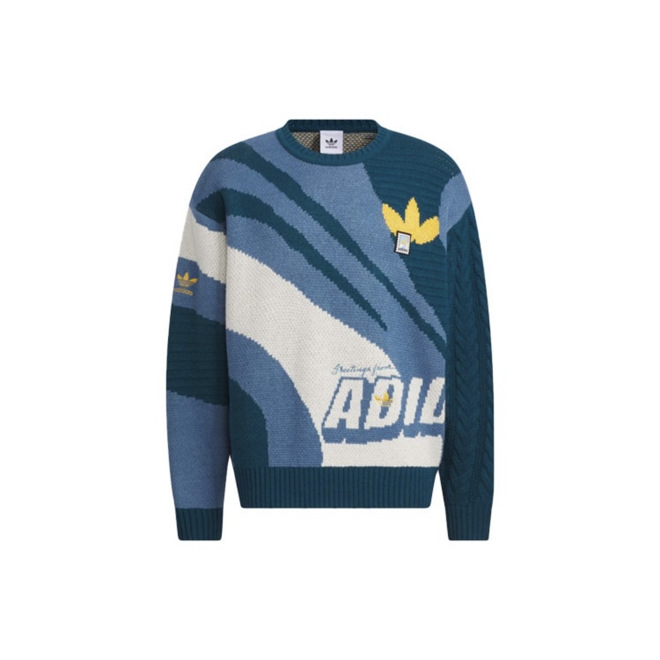 adidas/阿迪达斯三条纹休闲秋冬针织套头衫 IN0986防寒保暖