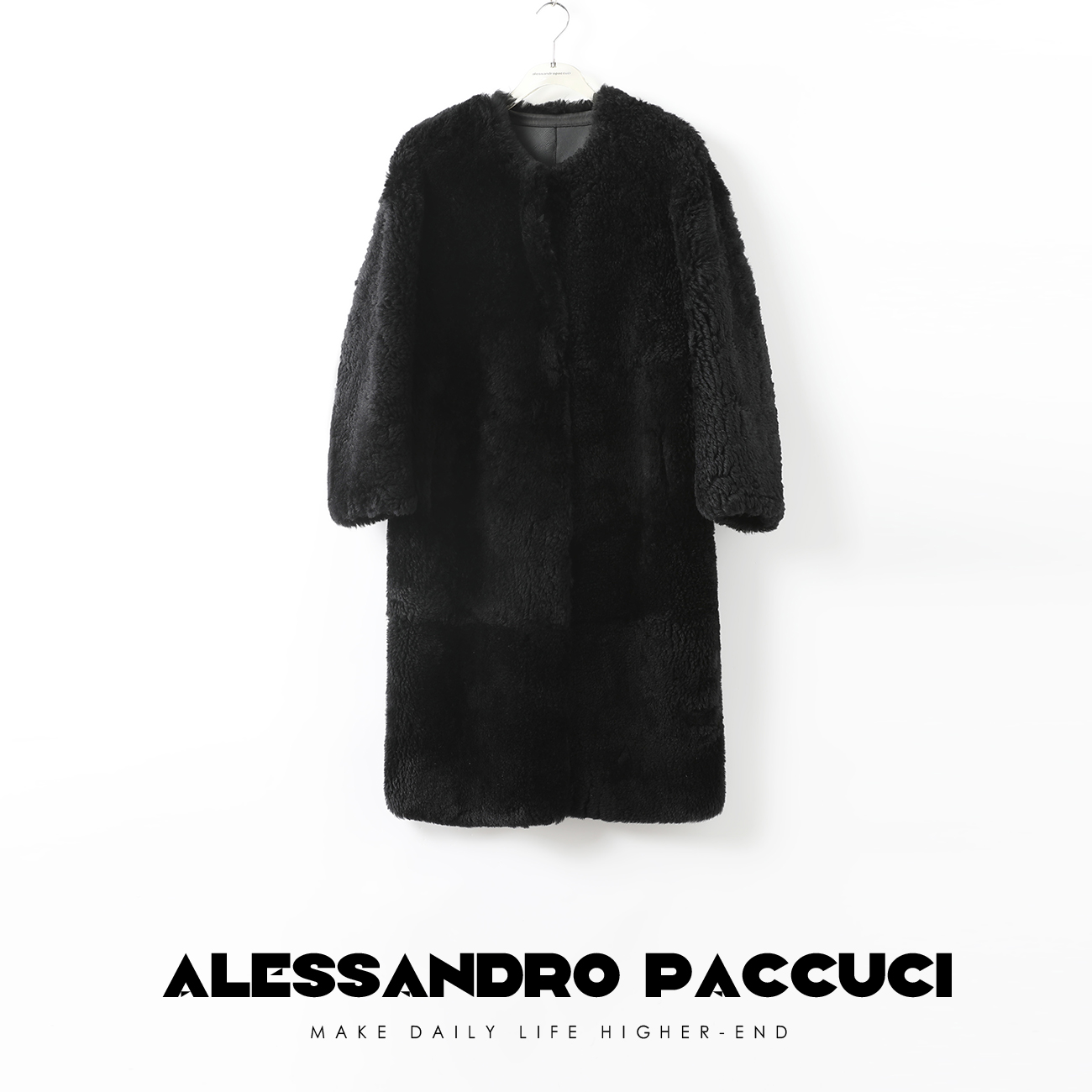 Alessandro Paccuci洛哥26258水波卷冰岛羊毛皮 耗料厚实长款皮草