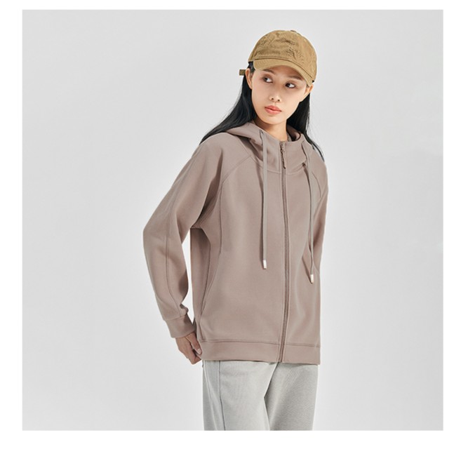 线下899！600g木丝绒男女情侣开衫连帽防风衣外套2301