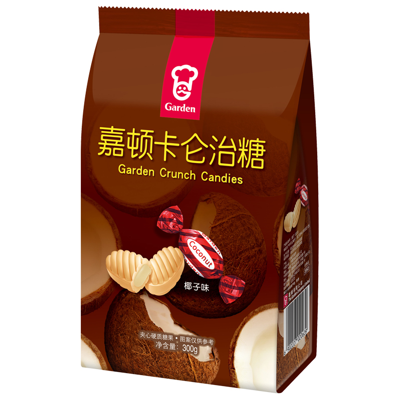 GARDEN/嘉顿卡仑治糖椰子味糖果300g年货送礼盒喜庆摆盘团购批发