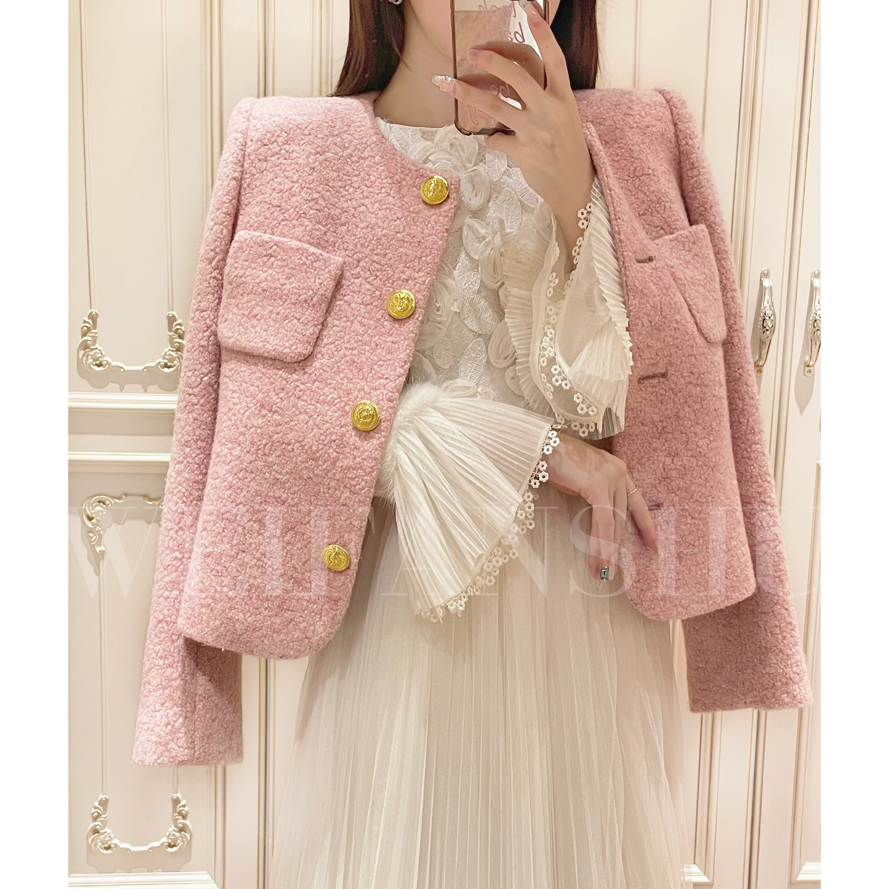 WEIFANSHU/魏凡舒【甜度拉满】小香风外套法式气质高贵上档次女装秋