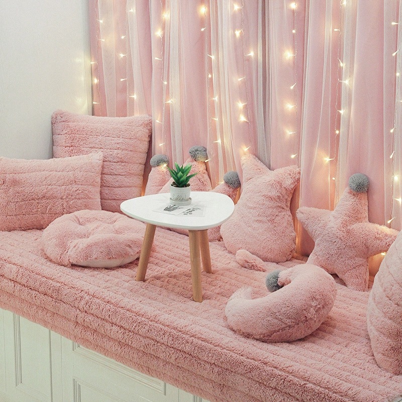 飘窗垫窗台垫阳台垫子四季通用飘窗毯网红ins风卧室装饰毛绒坐垫