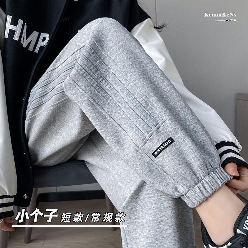啄木鸟秋冬加厚加绒新款时尚ins高腰显瘦显高潮流高档新款卫裤