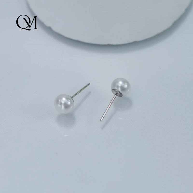 足银耳饰 【升级999中号空姐耳钉】6-7mm强光仙女耳钉EH80027SY