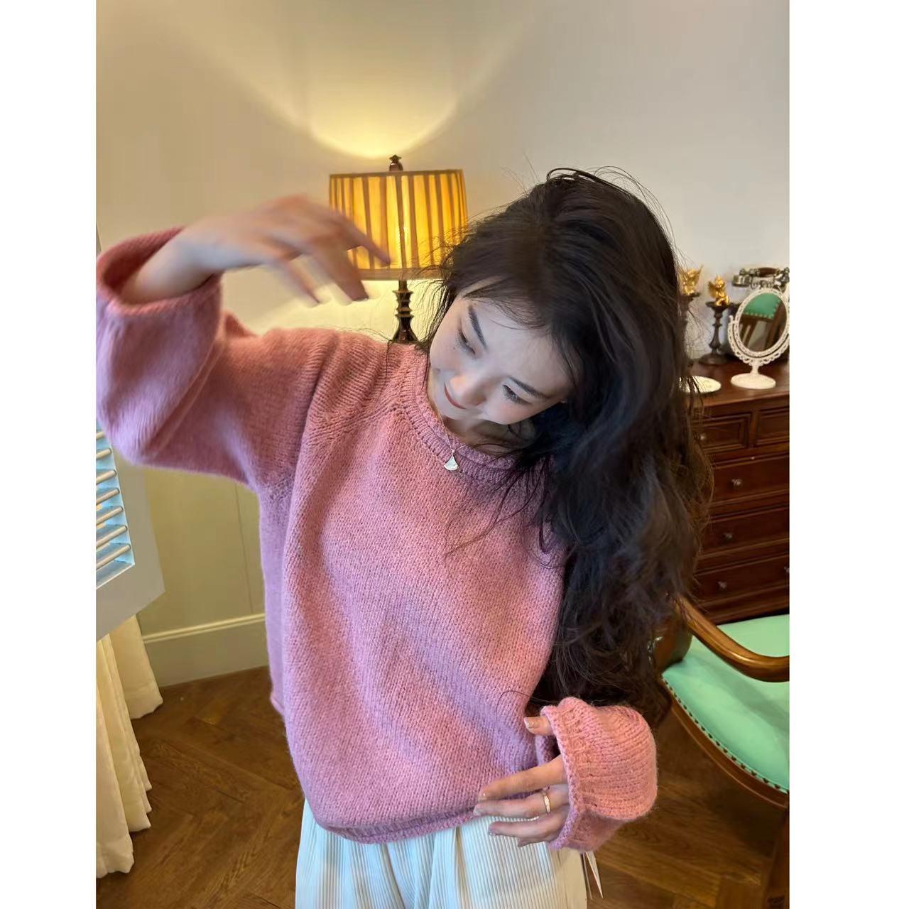 【闵笑一】胭脂#时尚外搭开衫毛衣外套高档女款秋冬装丨衣长67 G378