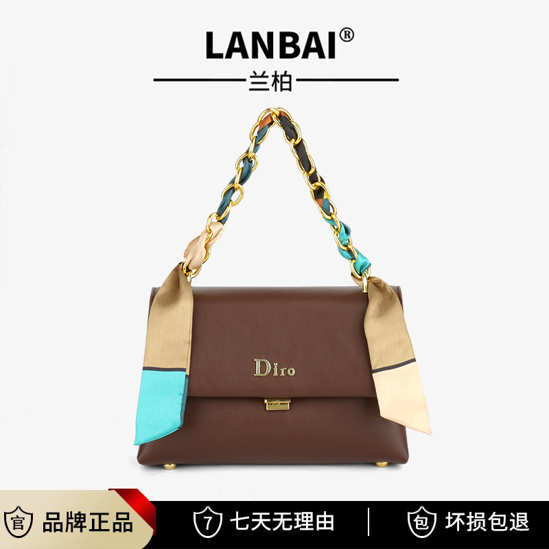女包2023秋冬新款潮单肩斜挎包女软皮链条包简约邮差包Y956