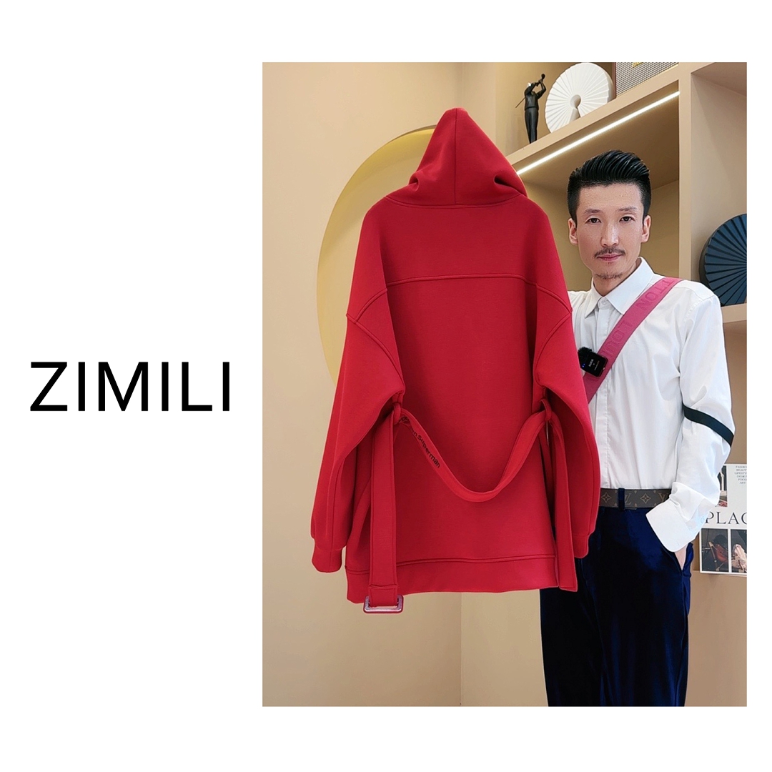 【LIANG哥定制】冬季加绒休闲时尚感潮流百搭显瘦连帽长袖卫衣2155A