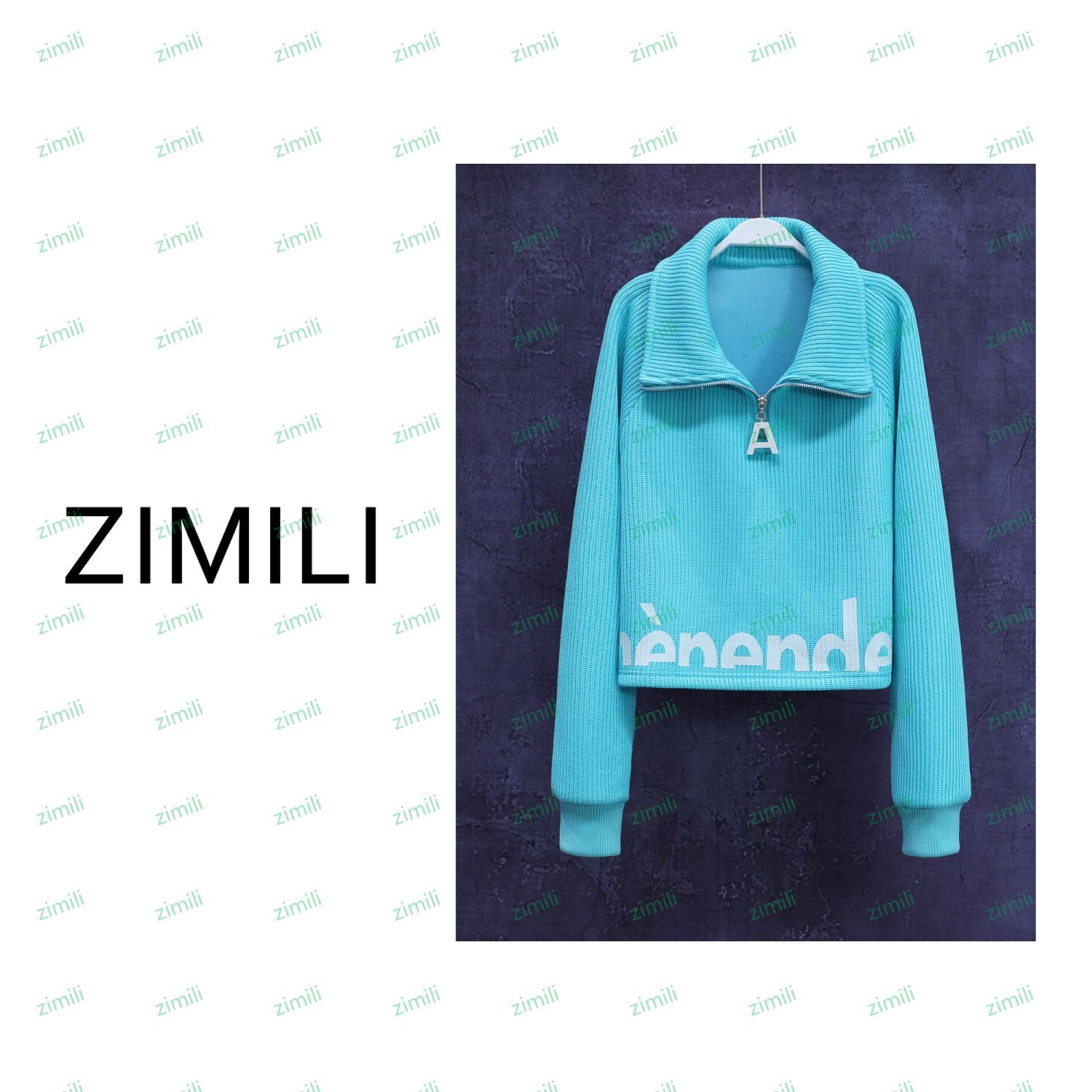 【LIANG哥定制】冬季拉链高领设计感宽松显瘦韩版时尚百搭卫衣/2016