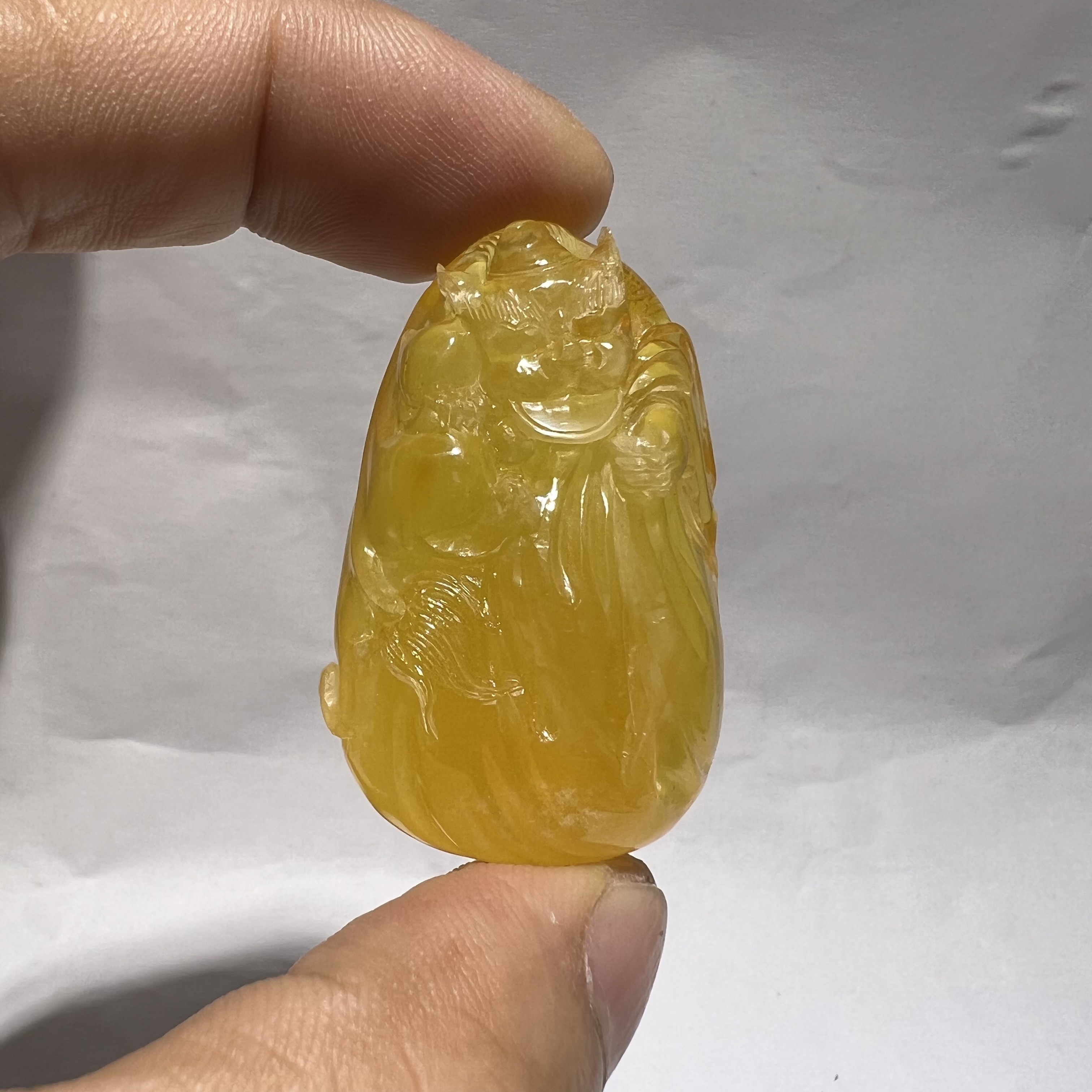貔貅招财女神同款琥珀蜜蜡吊坠挂件女款镶嵌巧雕大气时尚俏色雕刻