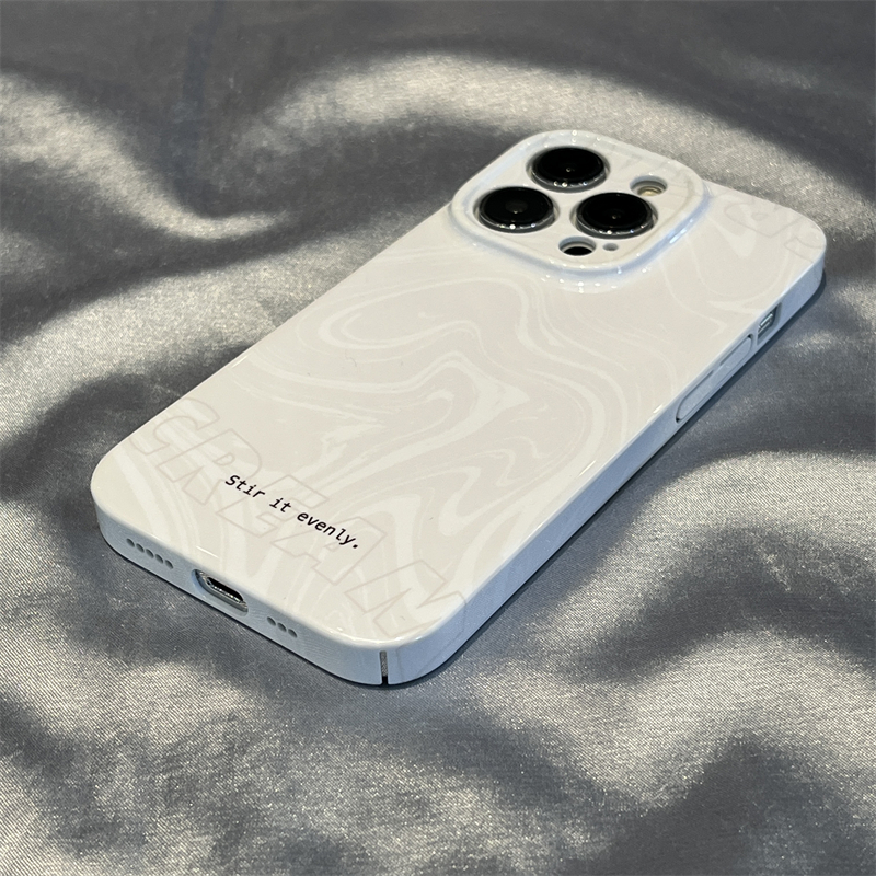 【苹果/华为/OPPO/vivo/小米】简约奶油英文iPhone14Pro菲林手机