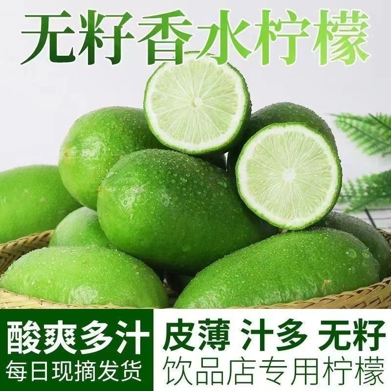 【无籽香水柠檬】新鲜柠檬海南柠檬水果青柠檬茶泡1~9斤果园直发