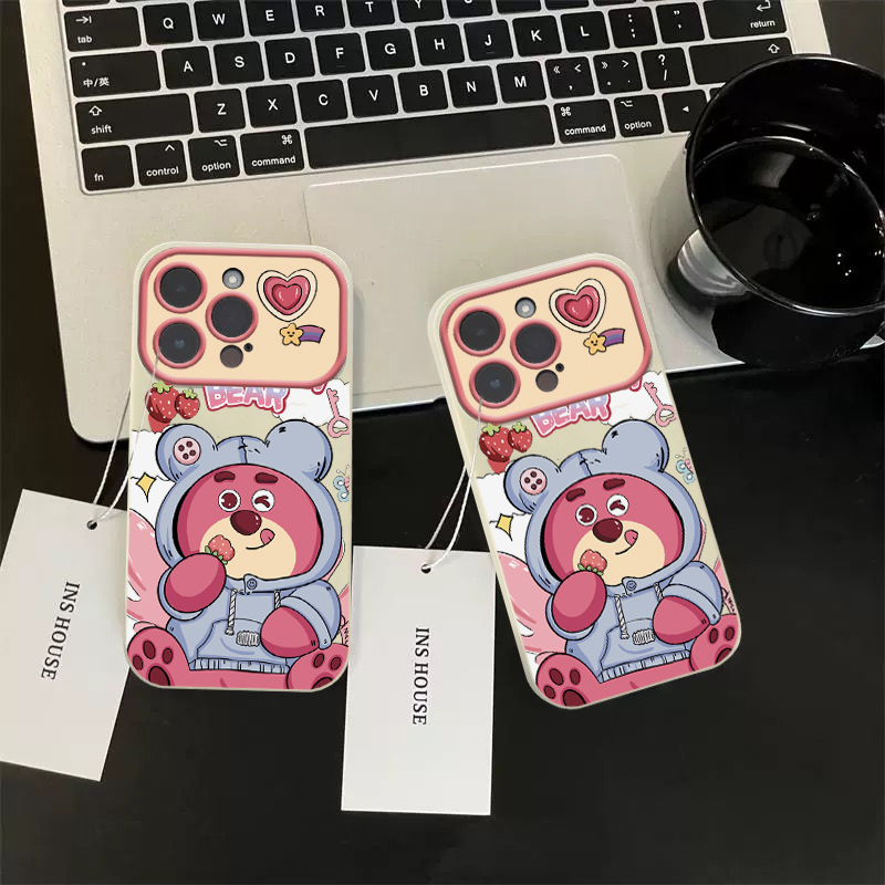卡通卫衣草莓熊苹果OPPO华为VIVO小米iPhone14/13手机壳可爱12/11