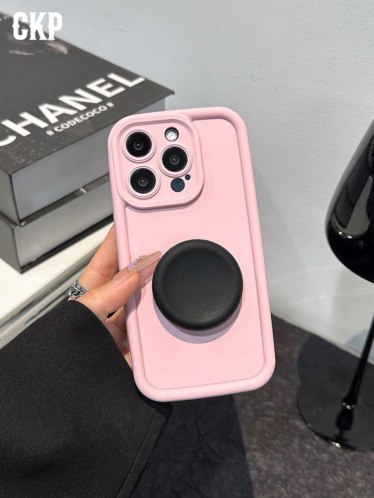 ins多巴胺圆形支架iPhone15/14promax手机壳苹果13简约12小众11xr