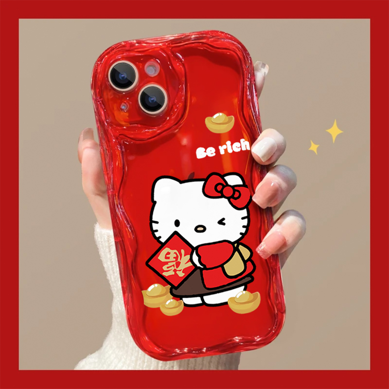 新年福字KT猫iPhone15/14手机壳13卡通12/11苹果OPPO华为VIVO小米
