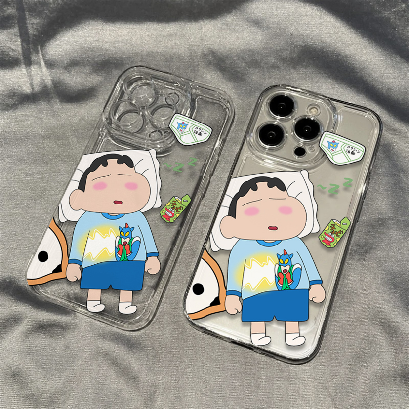 卡通蜡笔小新iPhone14promax手机壳苹果13趣味1112透明XR可爱7/8P