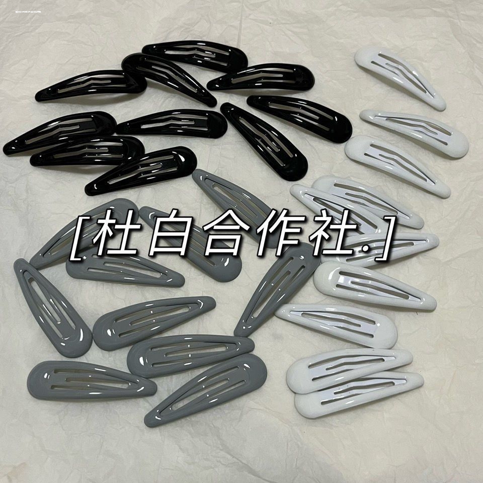 碎发黑灰简约BB夹精致甜妹显白小众发饰质感气质边夹设计时尚2023