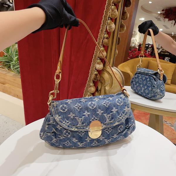 路易威登/GGS元宝包丹宁金扣牛仔腋下包/98579697/单肩