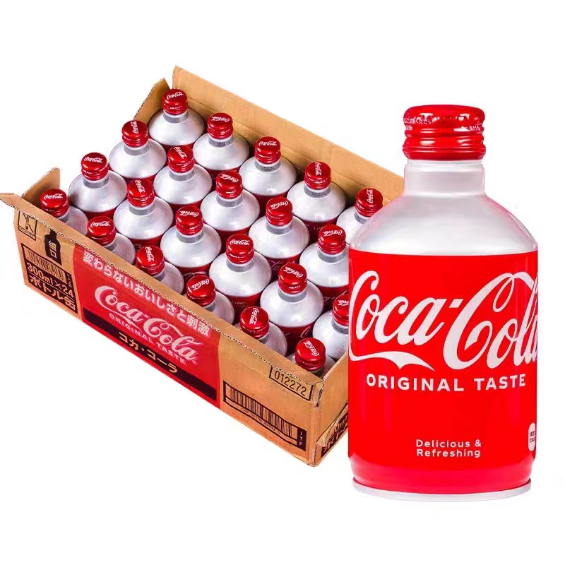 【推荐】日本进口弹头可乐铝罐汽水碳酸饮料300ml*24瓶可乐/芬达