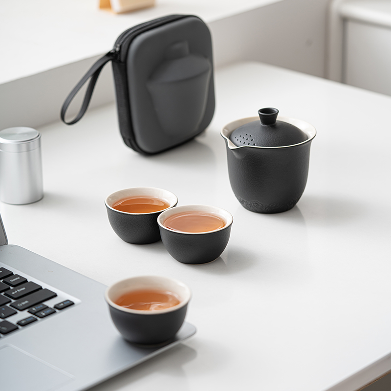 【达观说器】联谊51祥云旅行茶具快客杯一壶三杯便携式户外泡茶器