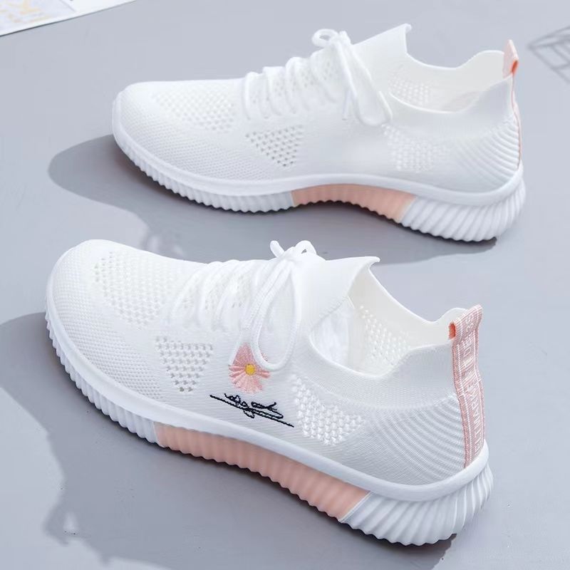 红蜻蜓牌运动鞋女2023夏季新款百搭小雏菊女鞋薄款休闲网鞋网面透