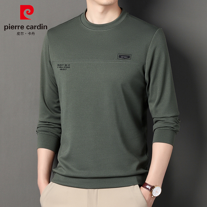 pierre cardin/皮尔卡丹秋季新款男士时尚休闲宽松圆领卫衣男装MJ